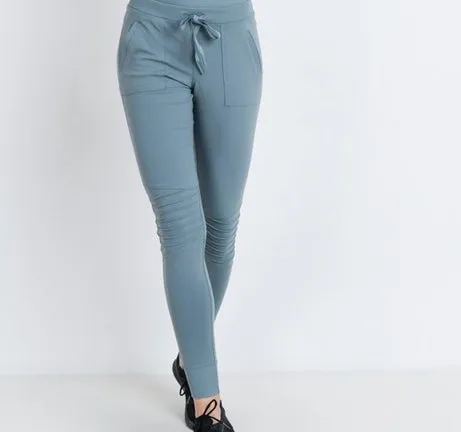 Finish Line Workout Pants in Dusty Blue