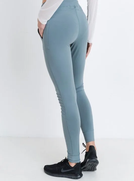 Finish Line Workout Pants in Dusty Blue