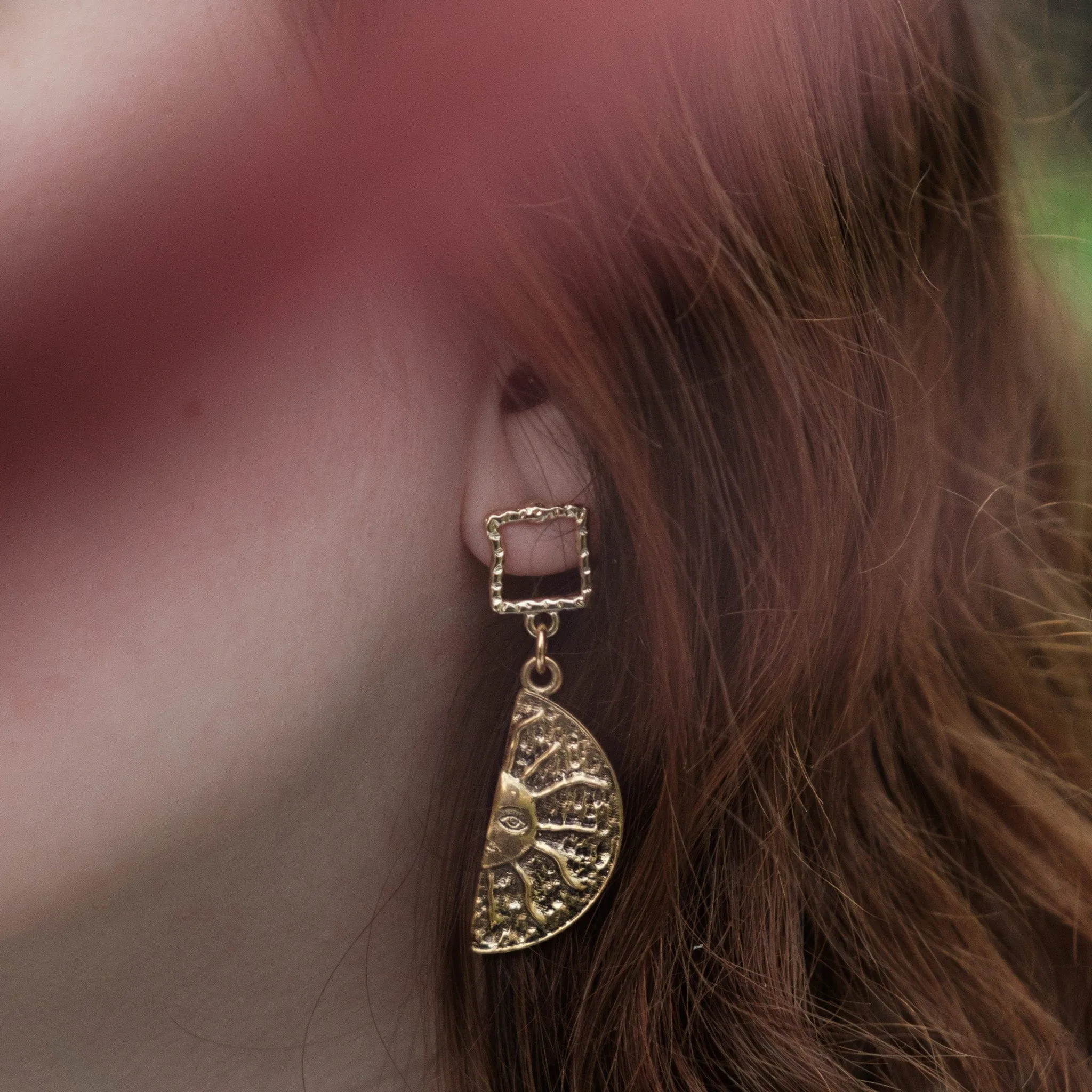 Golden Eclipse Earrings