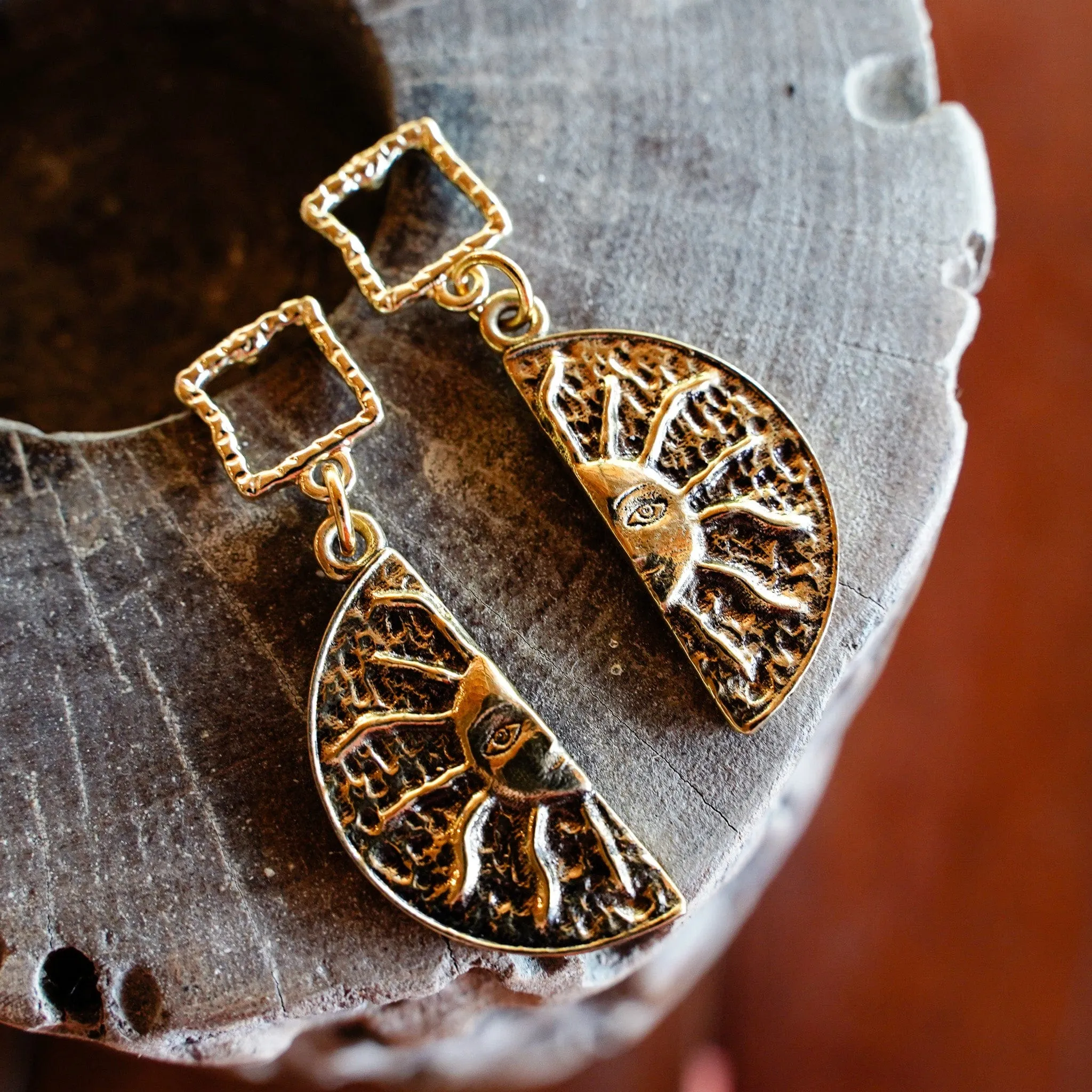 Golden Eclipse Earrings