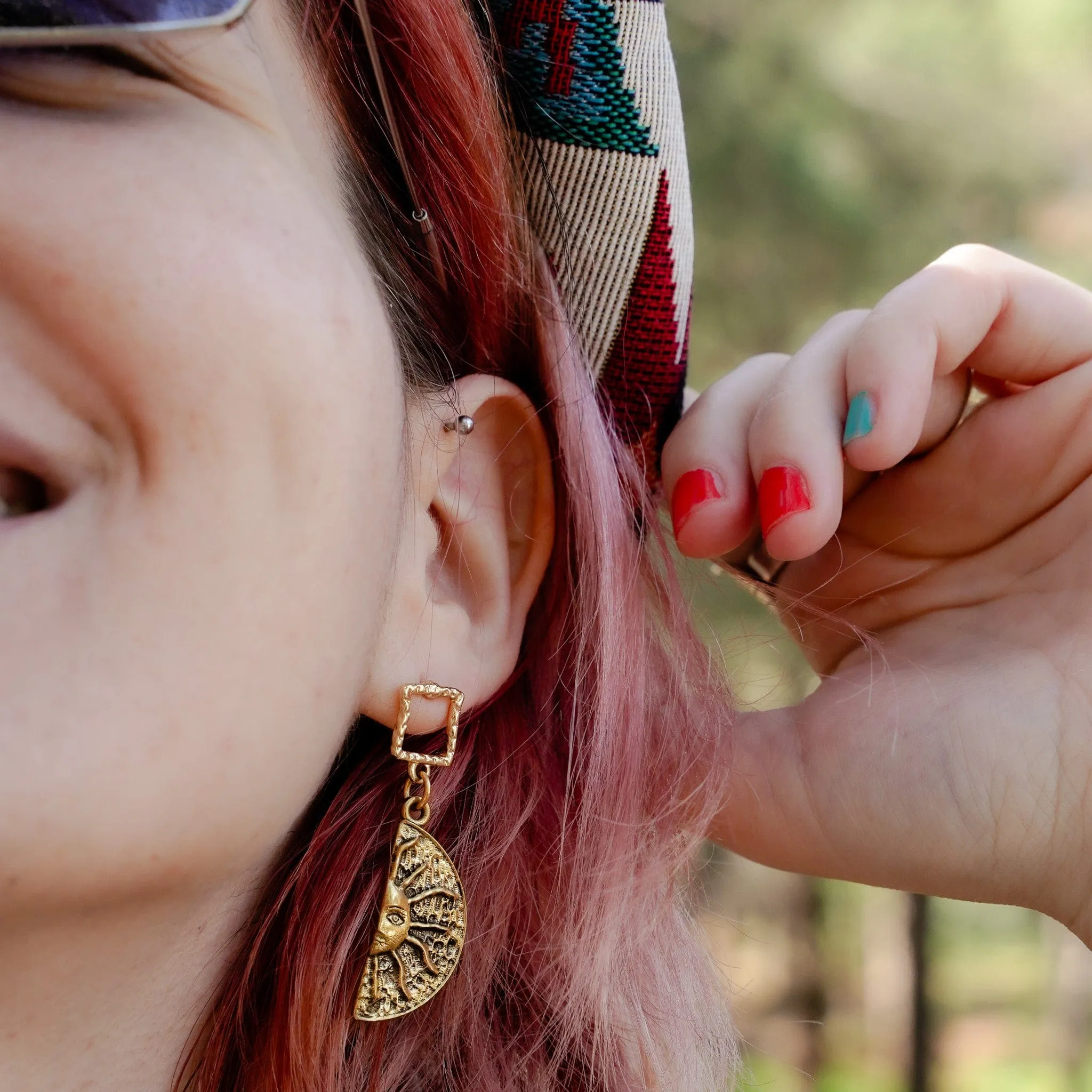 Golden Eclipse Earrings