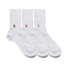 Gramicci Basic Crew Socks 3Pack White