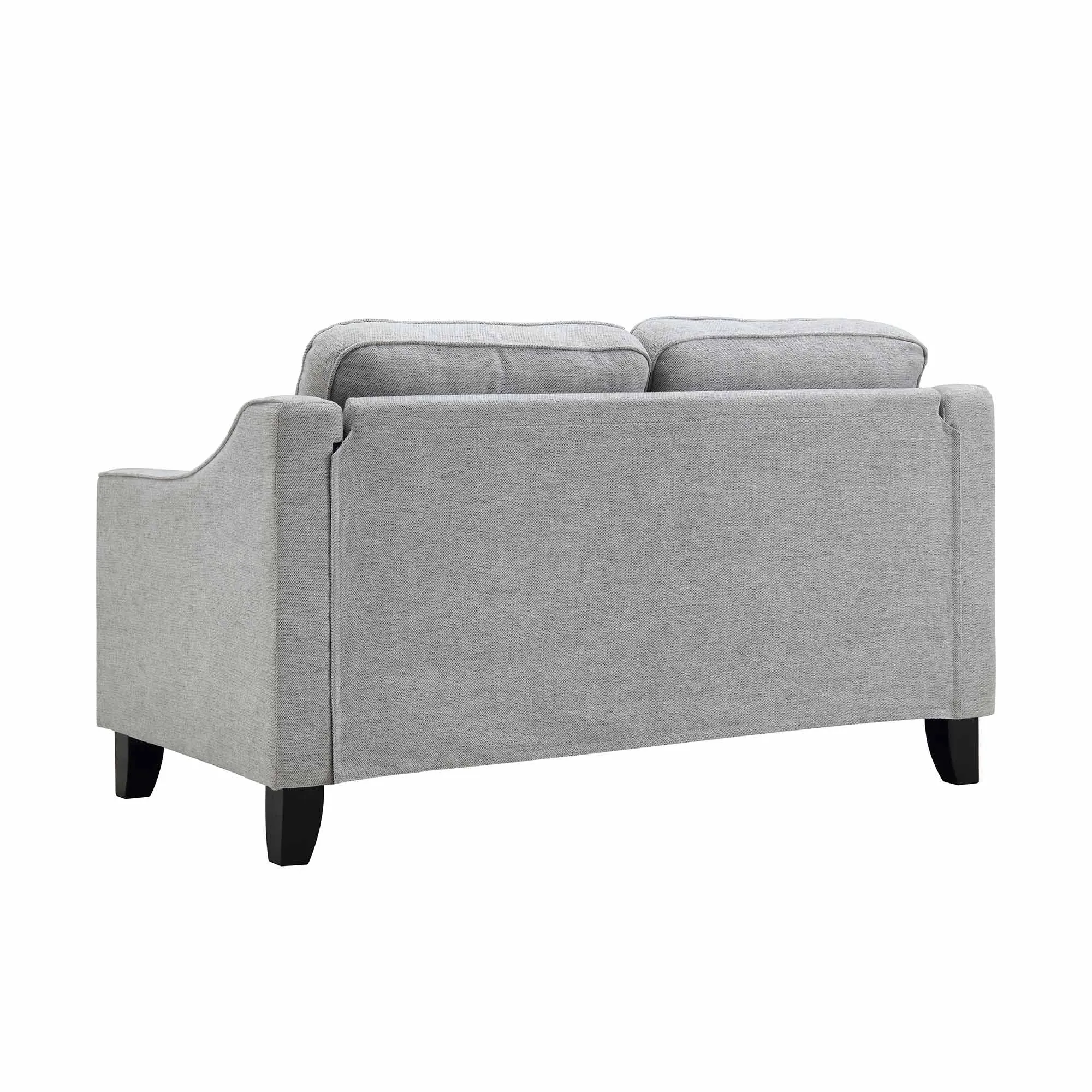 Harper 2-Seater Slope Arm Grey Woven Fabric Sofa