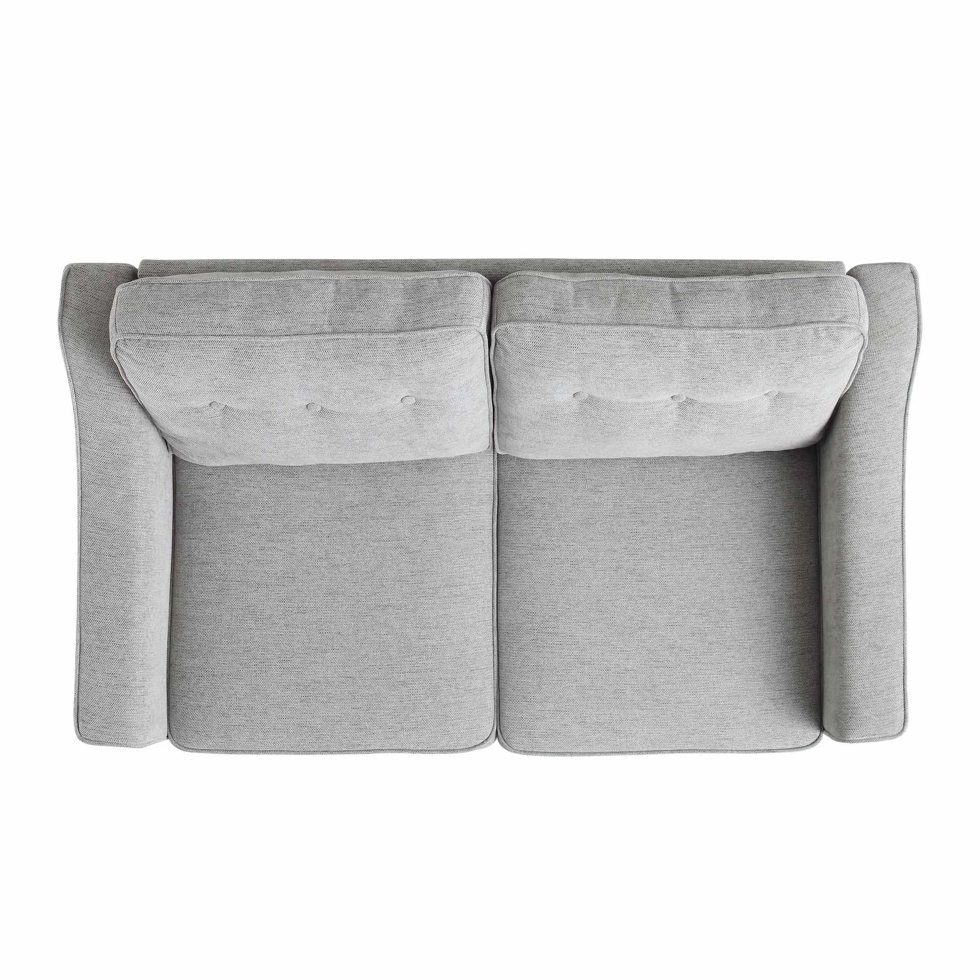 Harper 2-Seater Slope Arm Grey Woven Fabric Sofa