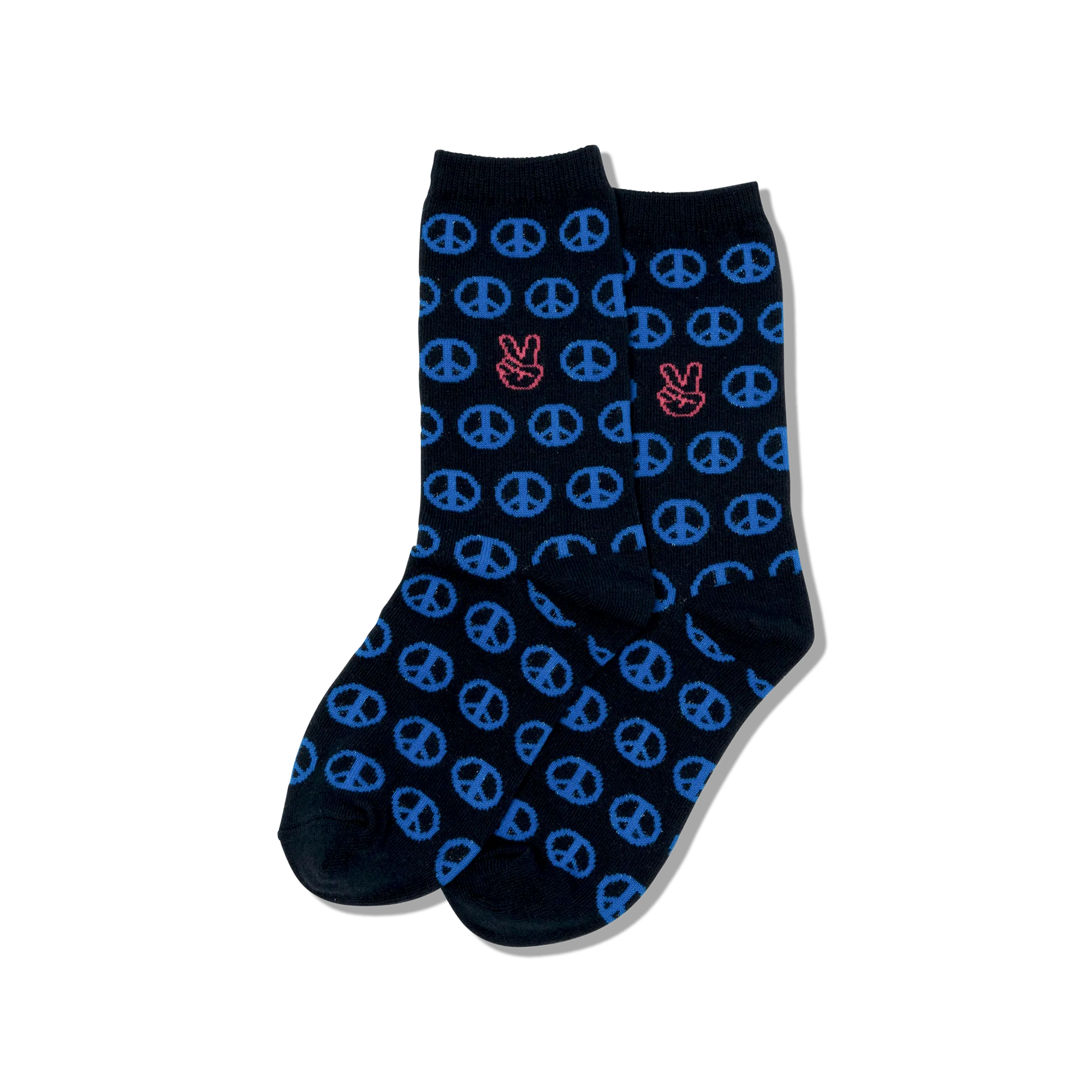 HOTSOX Kid's Peace Signs Crew Socks