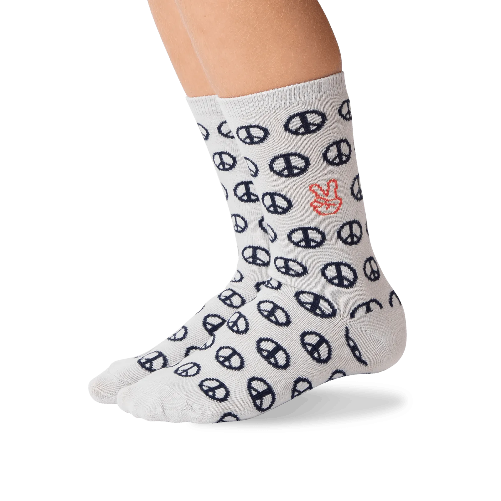 HOTSOX Kid's Peace Signs Crew Socks