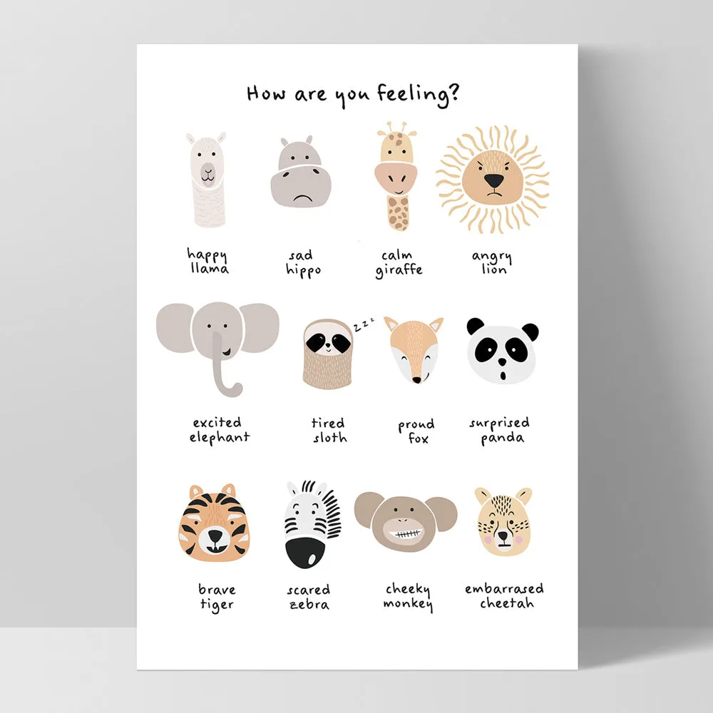 How Are You Feeling Chart - Art Print