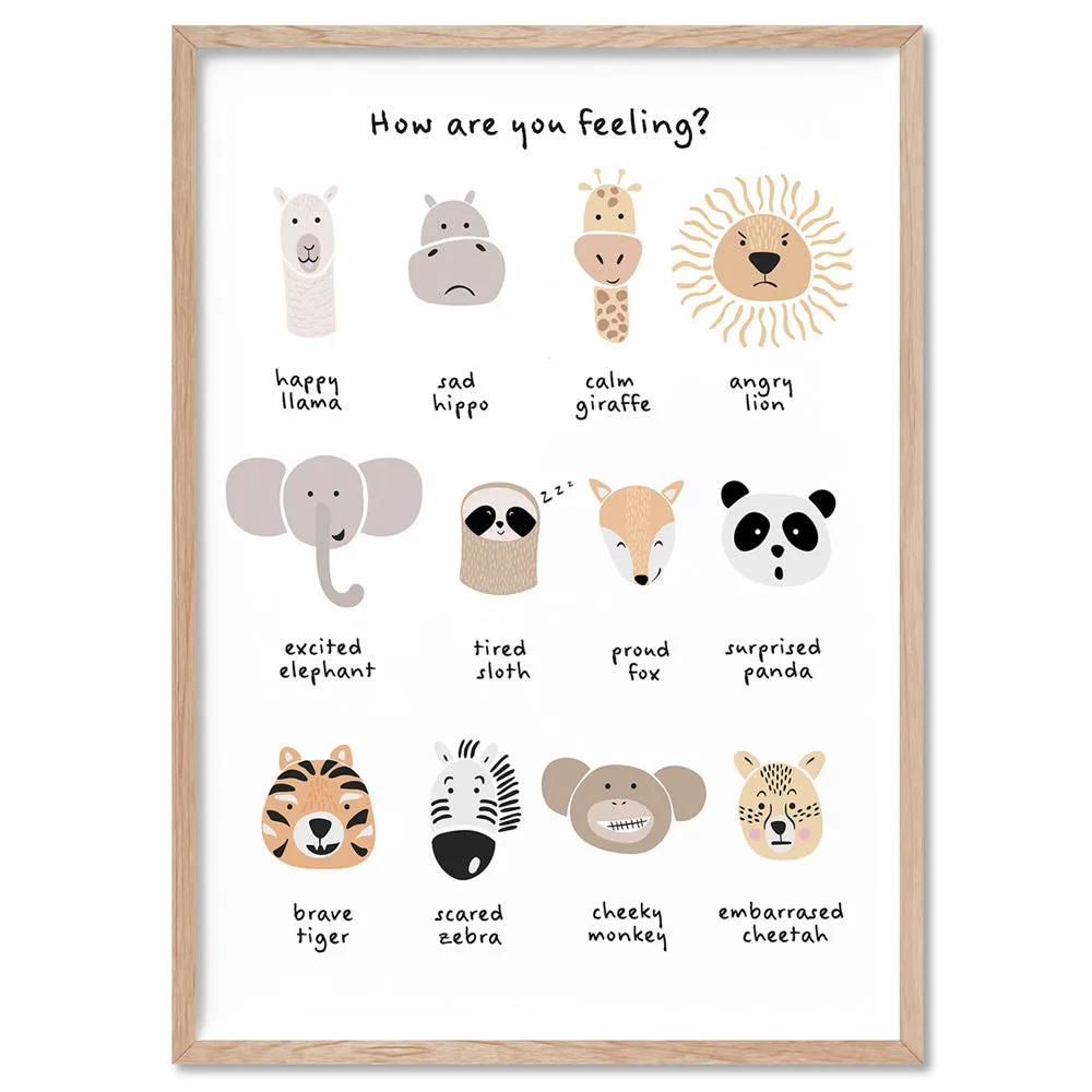 How Are You Feeling Chart - Art Print