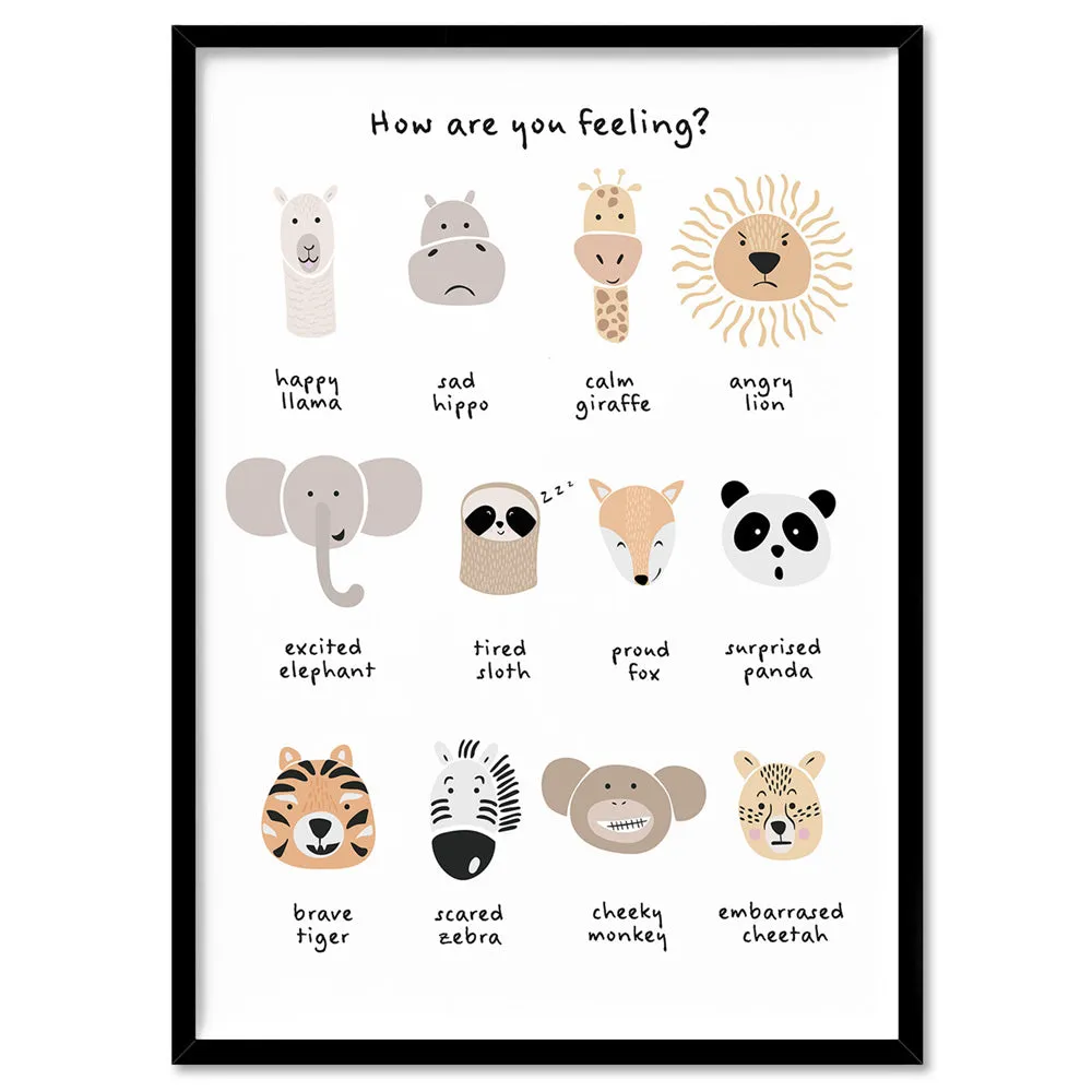 How Are You Feeling Chart - Art Print