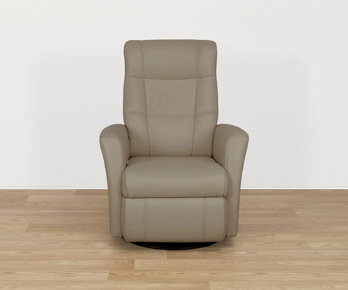 Lathan Manual Leather Recliner