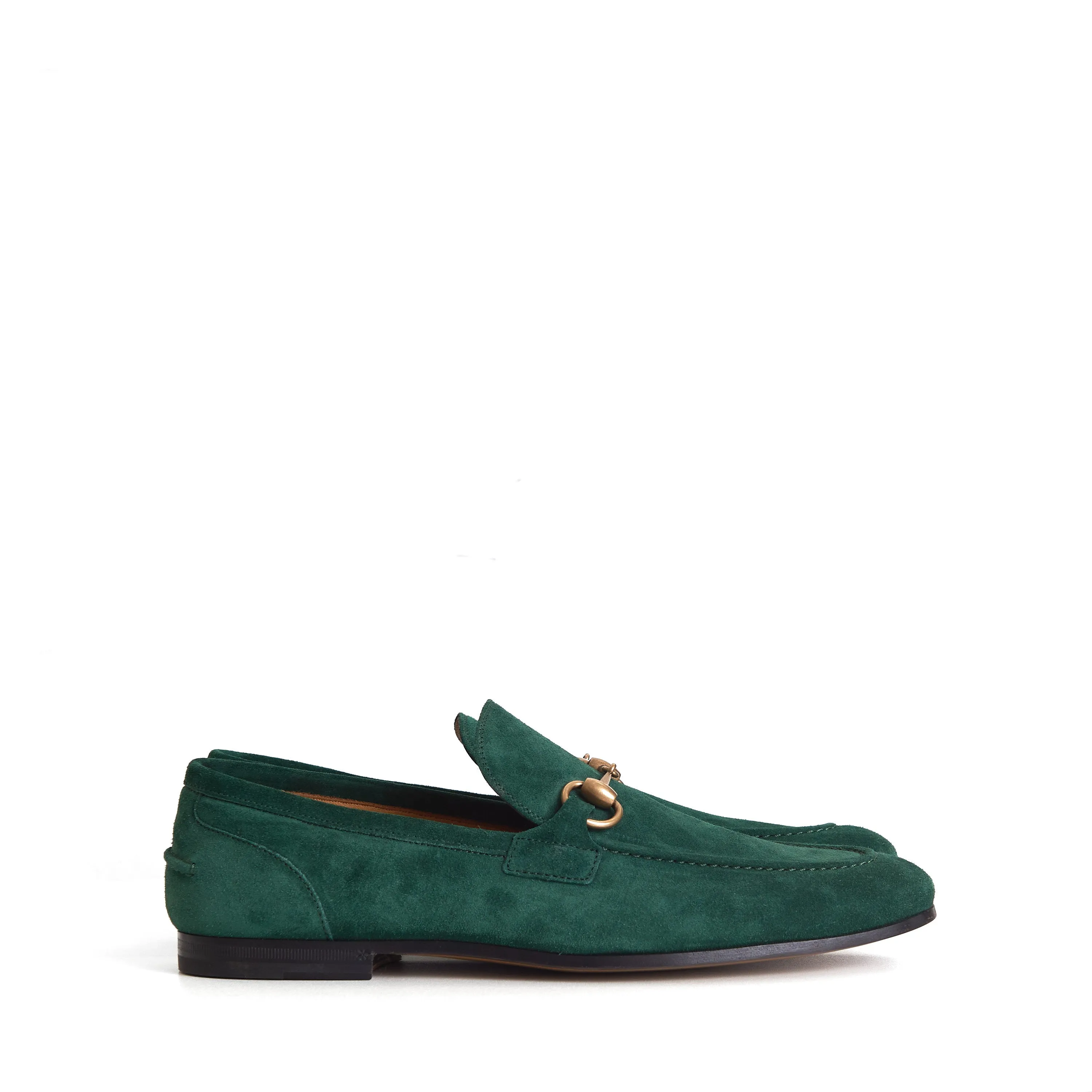 Men's Green Suede Jordaan Loafers - Horsebit