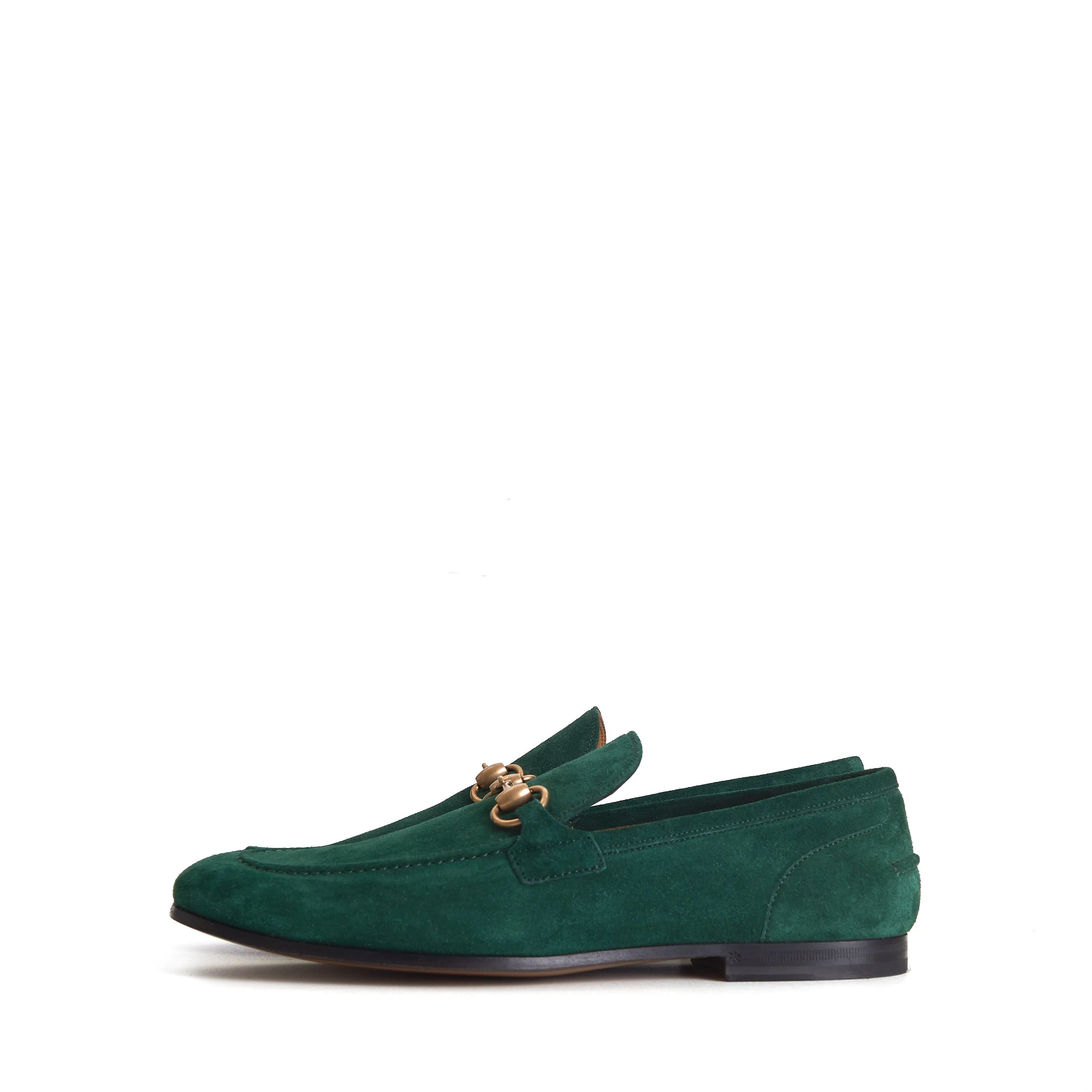 Men's Green Suede Jordaan Loafers - Horsebit