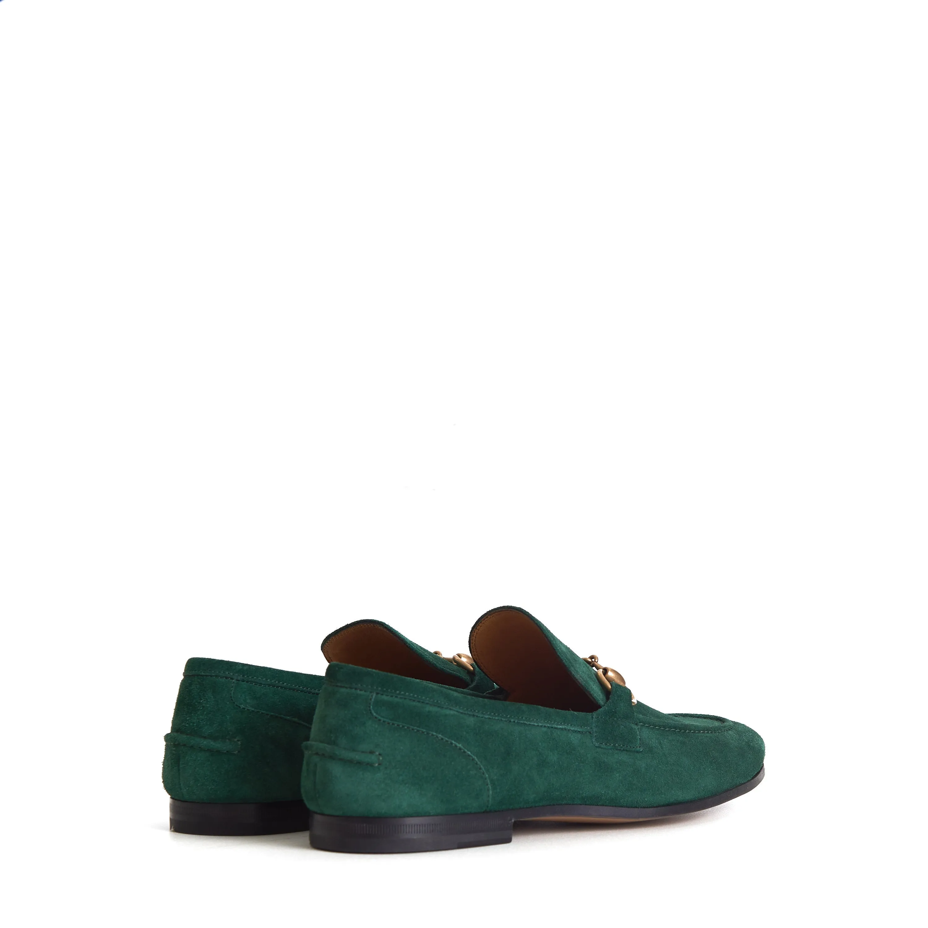 Men's Green Suede Jordaan Loafers - Horsebit