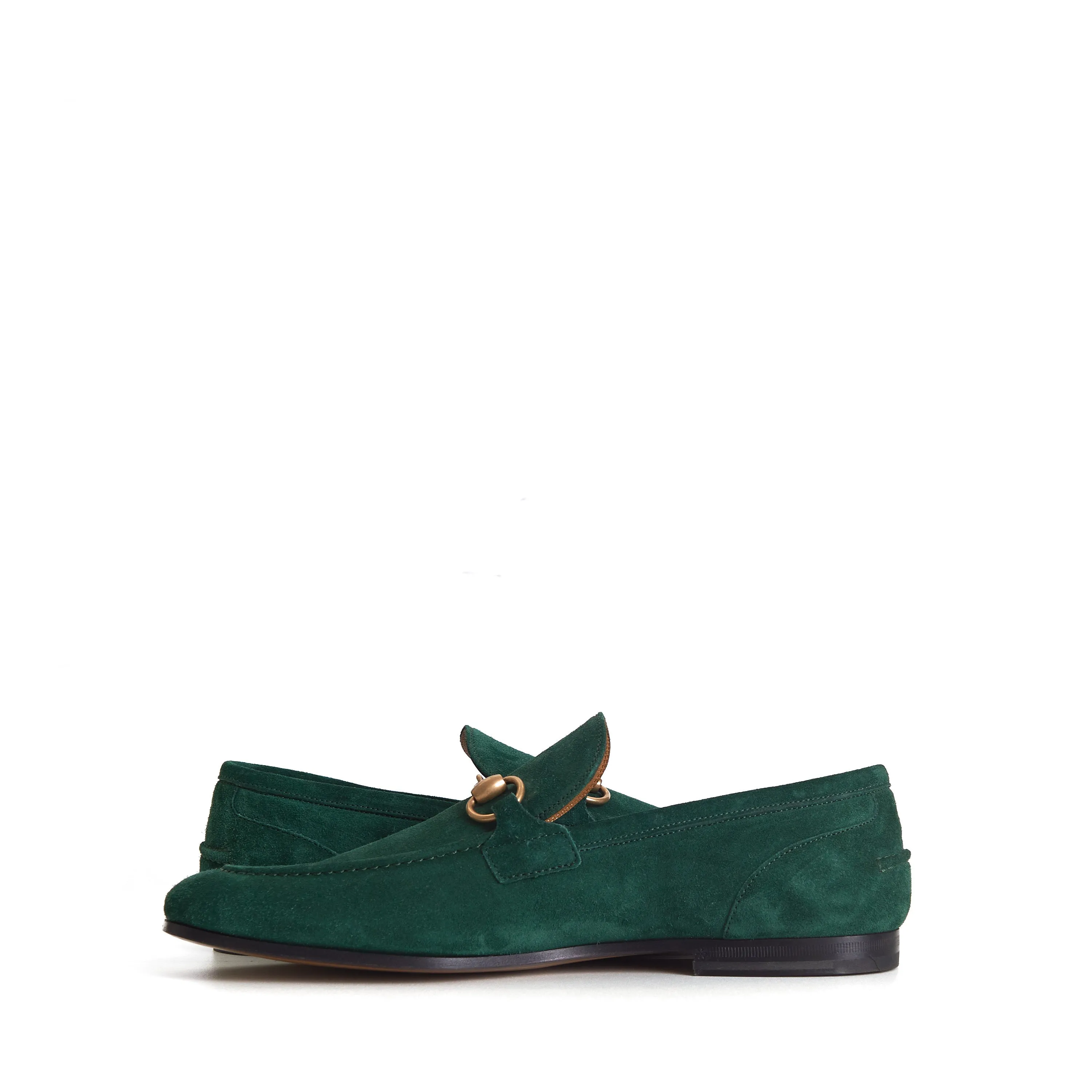 Men's Green Suede Jordaan Loafers - Horsebit