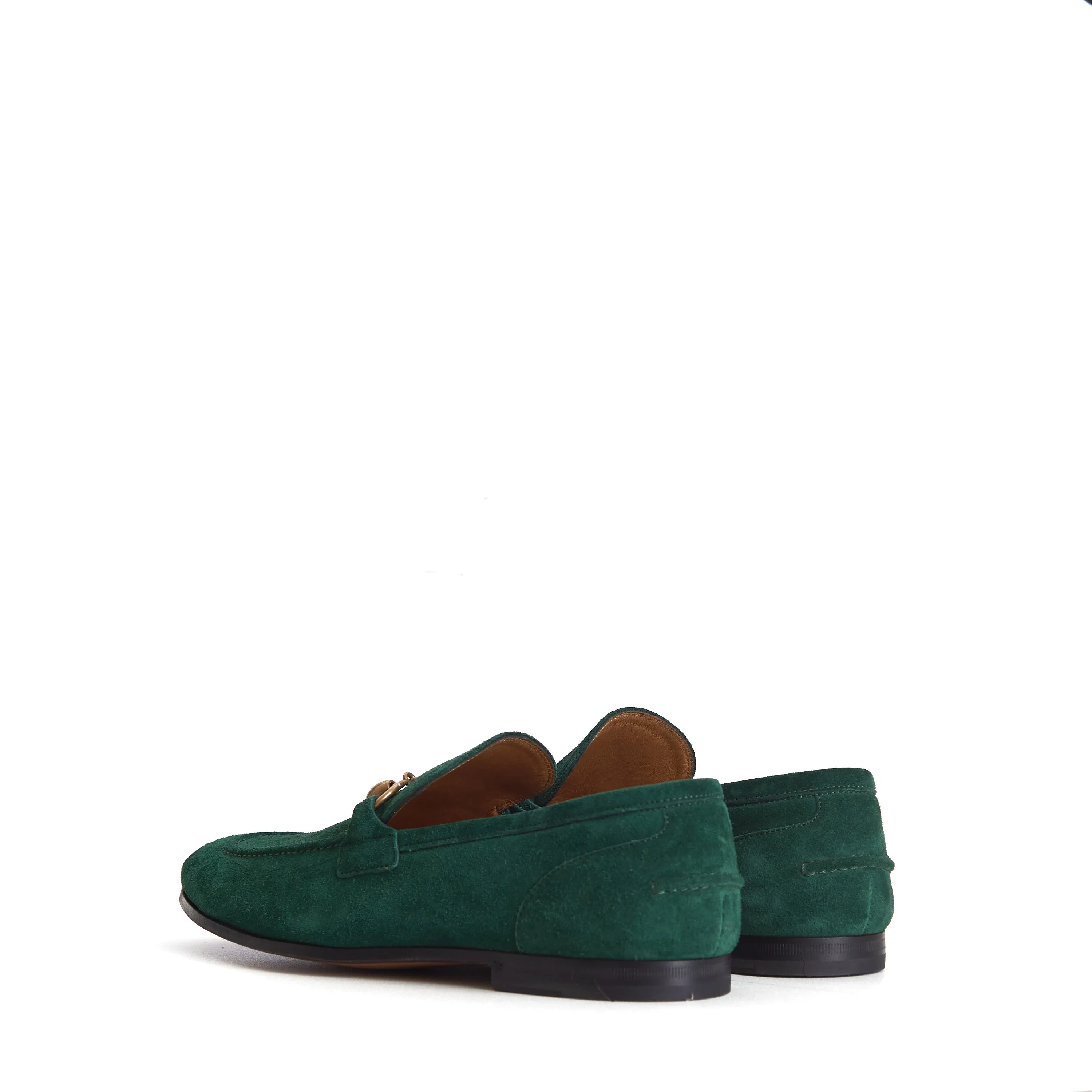 Men's Green Suede Jordaan Loafers - Horsebit