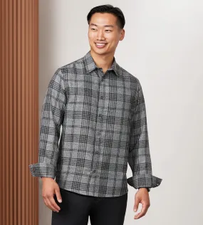 Modern Fit Long Sleeve Rayon Flannel Sport Shirt