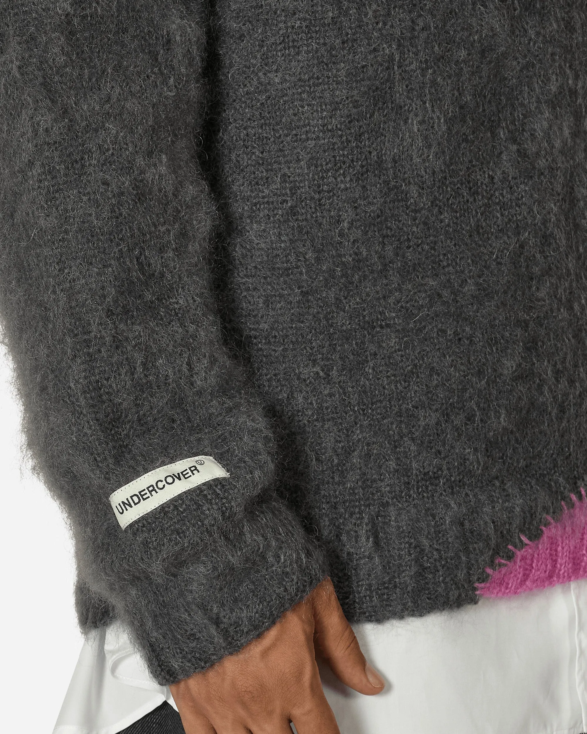 Mohair Knit Sweater Grey