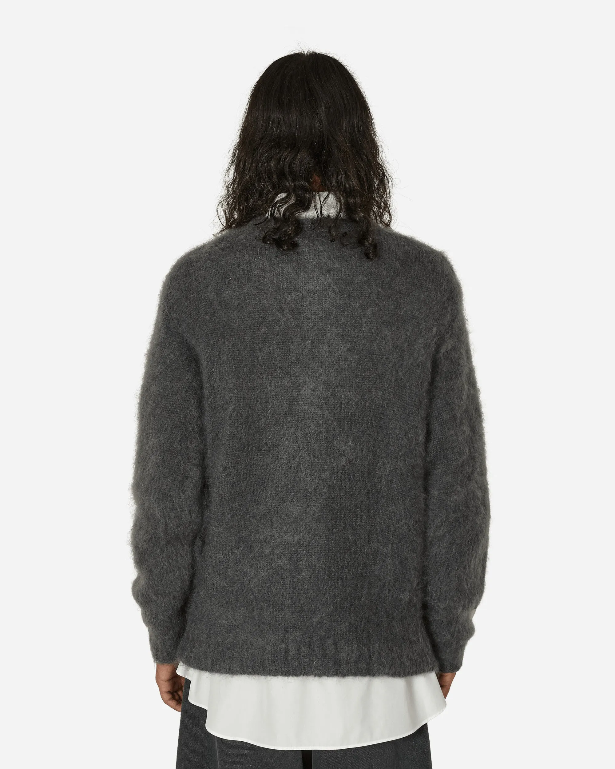 Mohair Knit Sweater Grey