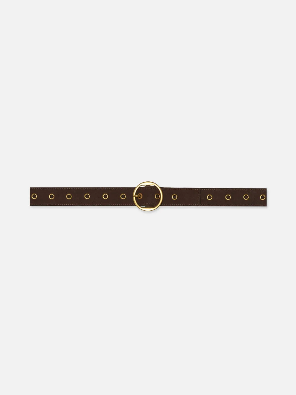 Petit Circle Belt -- Espresso Suede