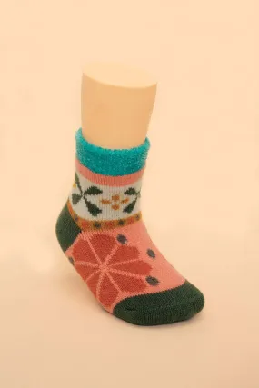 Powder Design Kids Fair Isle Cosy Socks - Petal