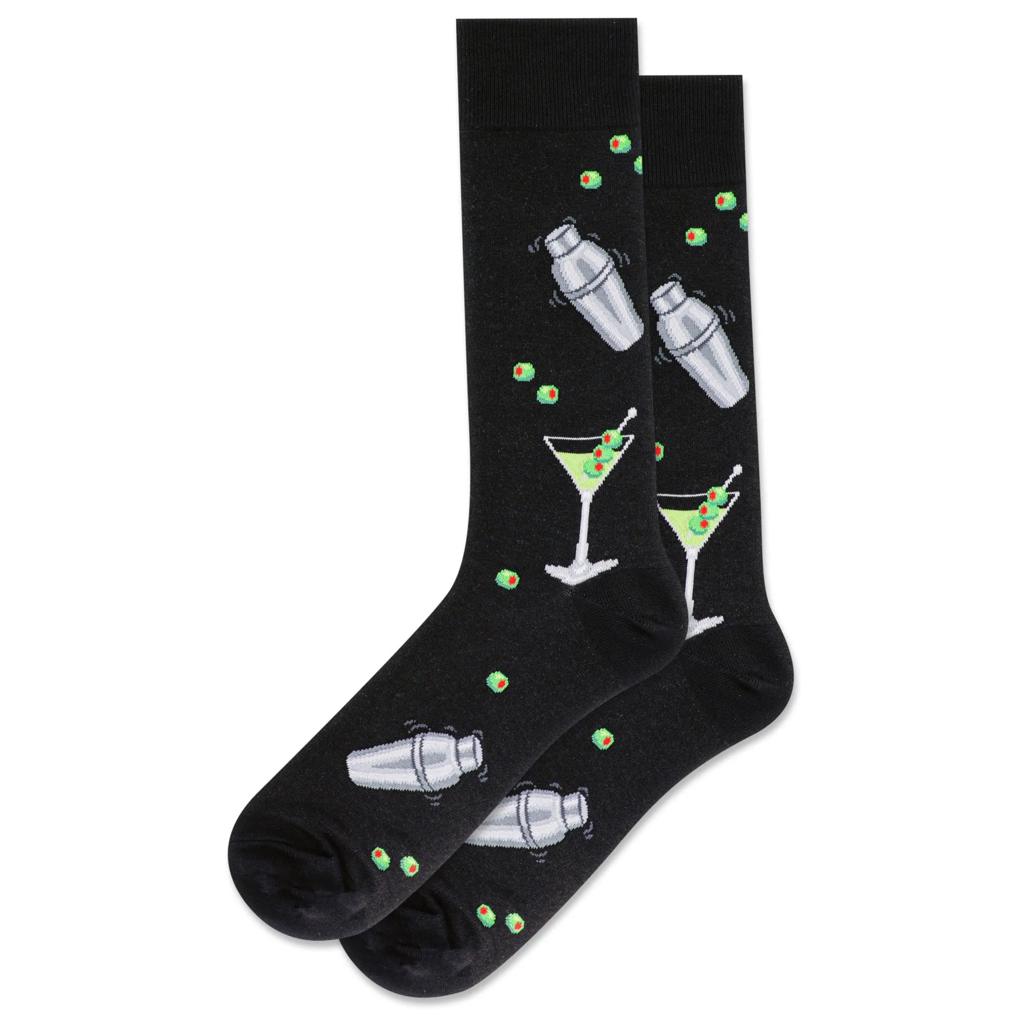 "Martini Shaker" Crew Socks by Hot Sox - Large