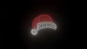 Santa hat animation - 400 drones