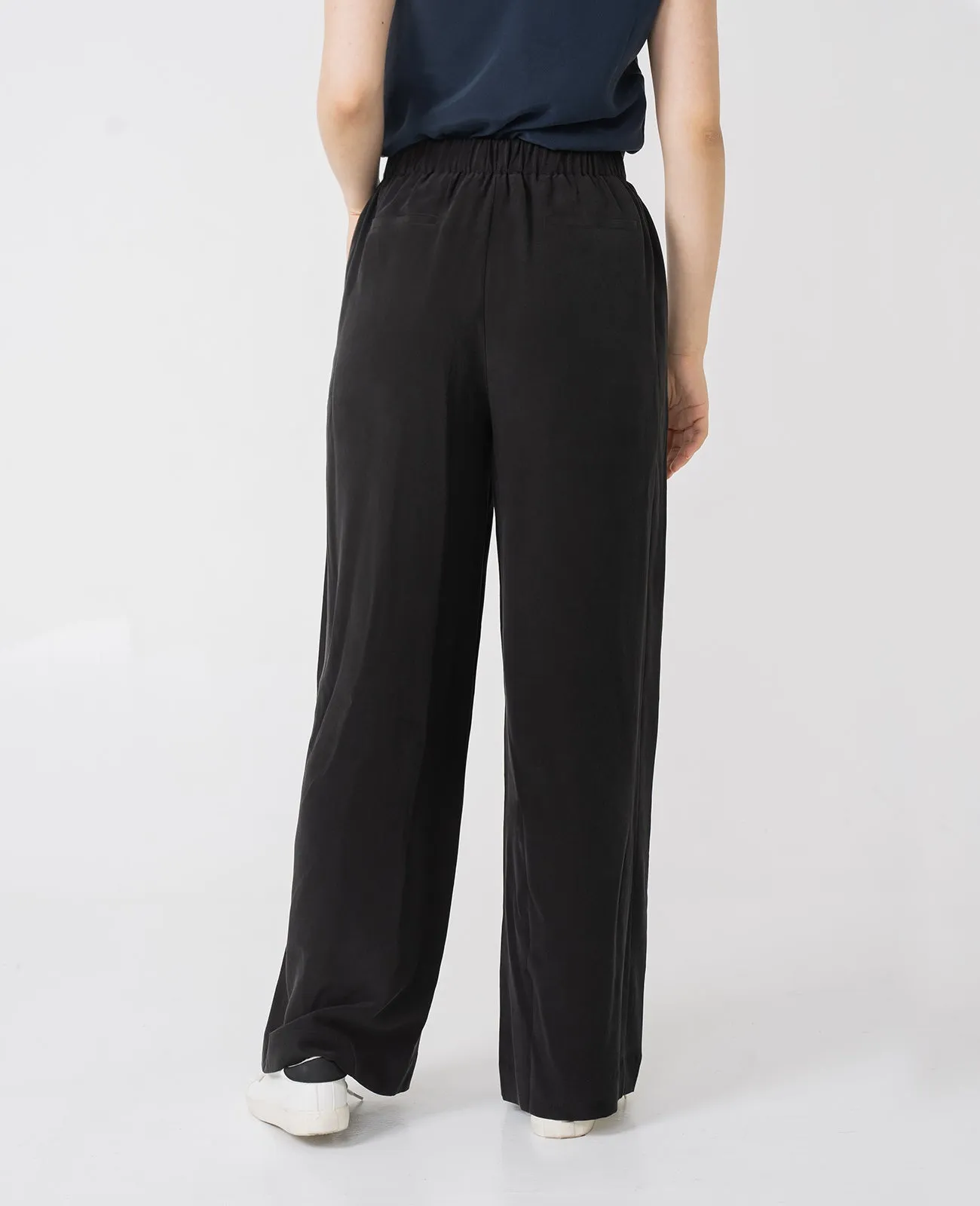 Silk Wide Leg Racer Pant