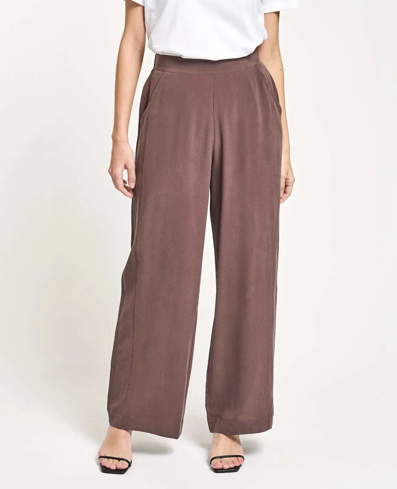 Silk Wide Leg Racer Pant