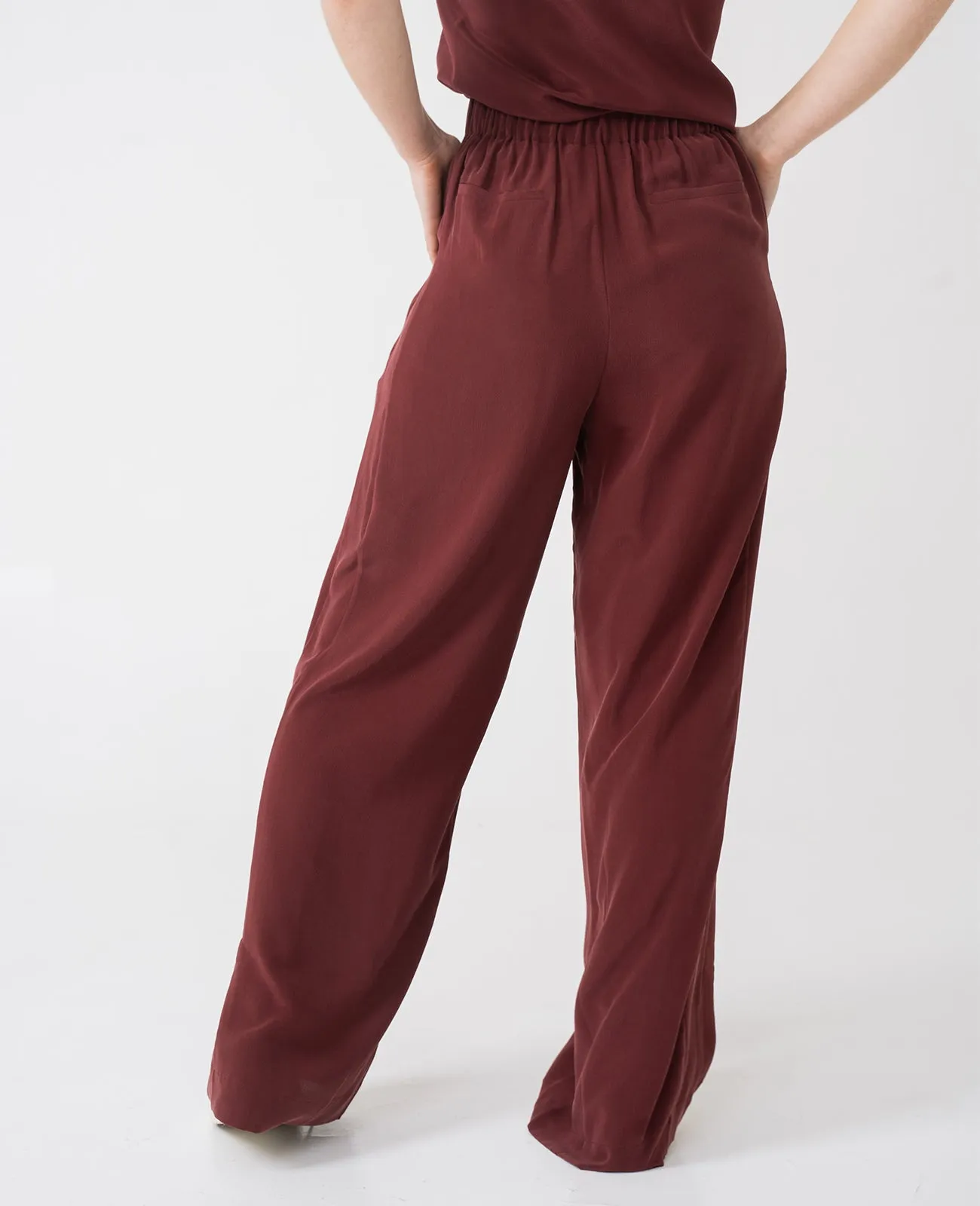 Silk Wide Leg Racer Pant