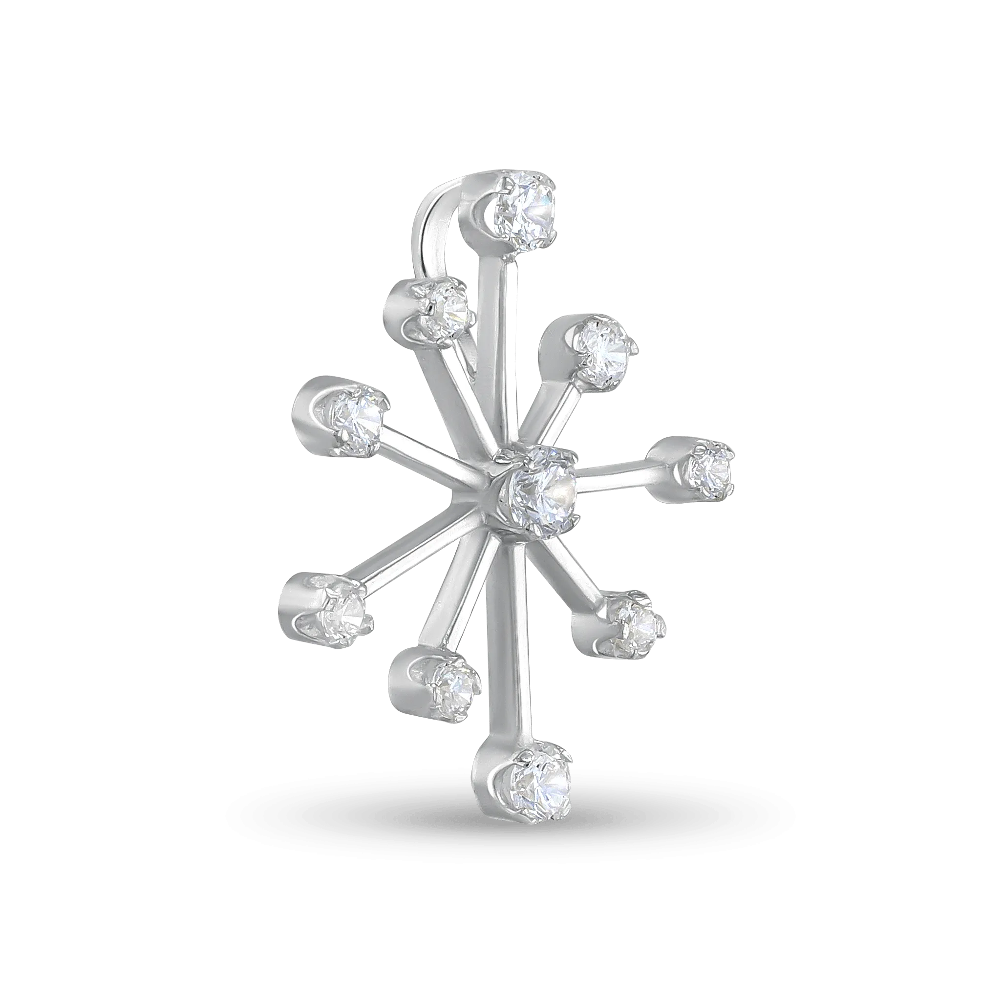 Starburst Silver and Cubic Zirconia Pendant