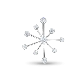 Starburst Silver and Cubic Zirconia Pendant