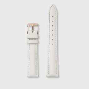 Strap 16 mm Leather Off-White, Rose Gold Colour