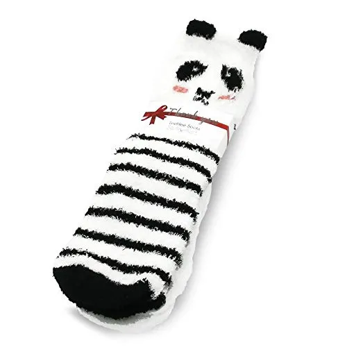 TeeHee Socks Women's Fuzzy Polyester Crew 2-Pack (R2012)