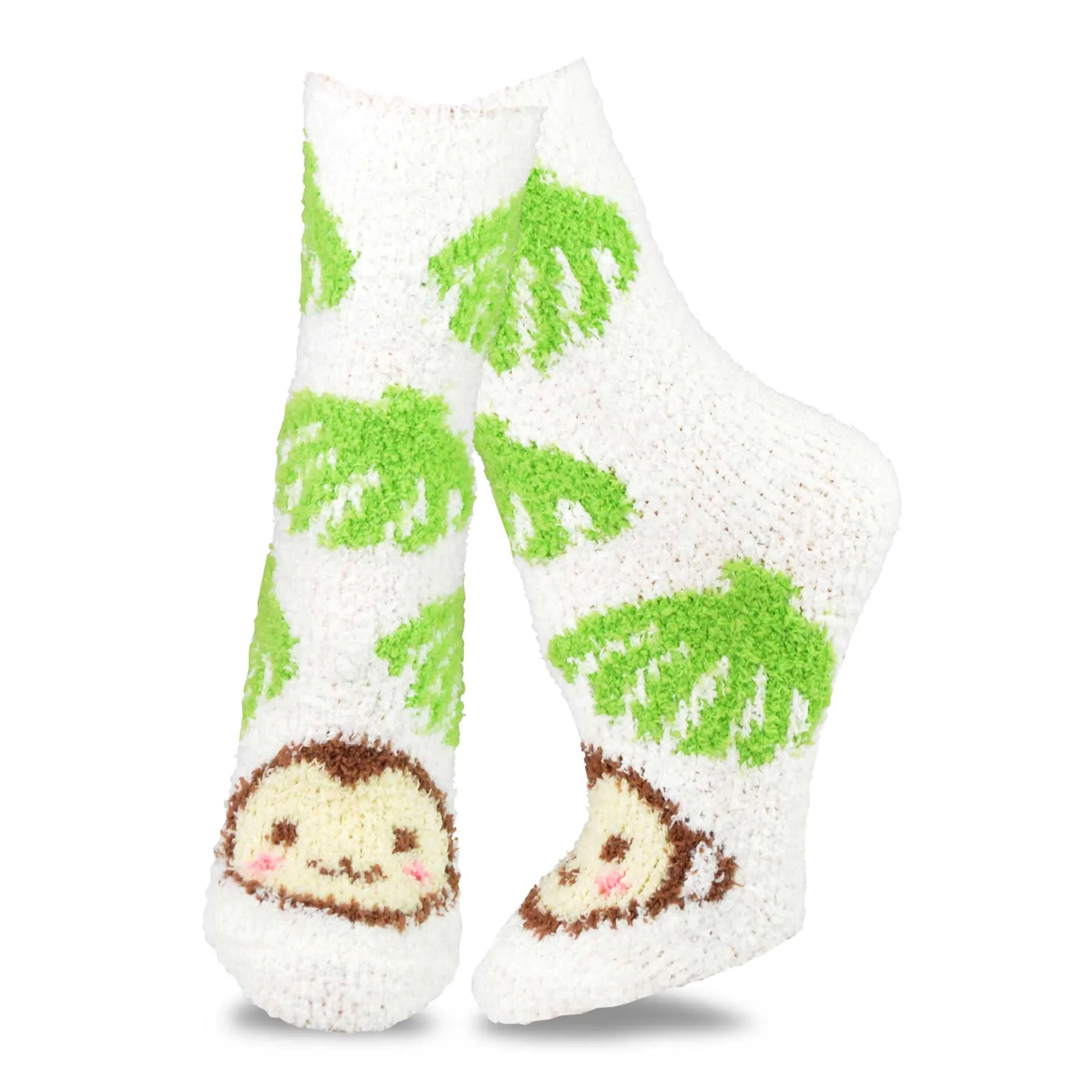 TeeHee Socks Women's Fuzzy Polyester Crew Animal 5-Pack (12014)