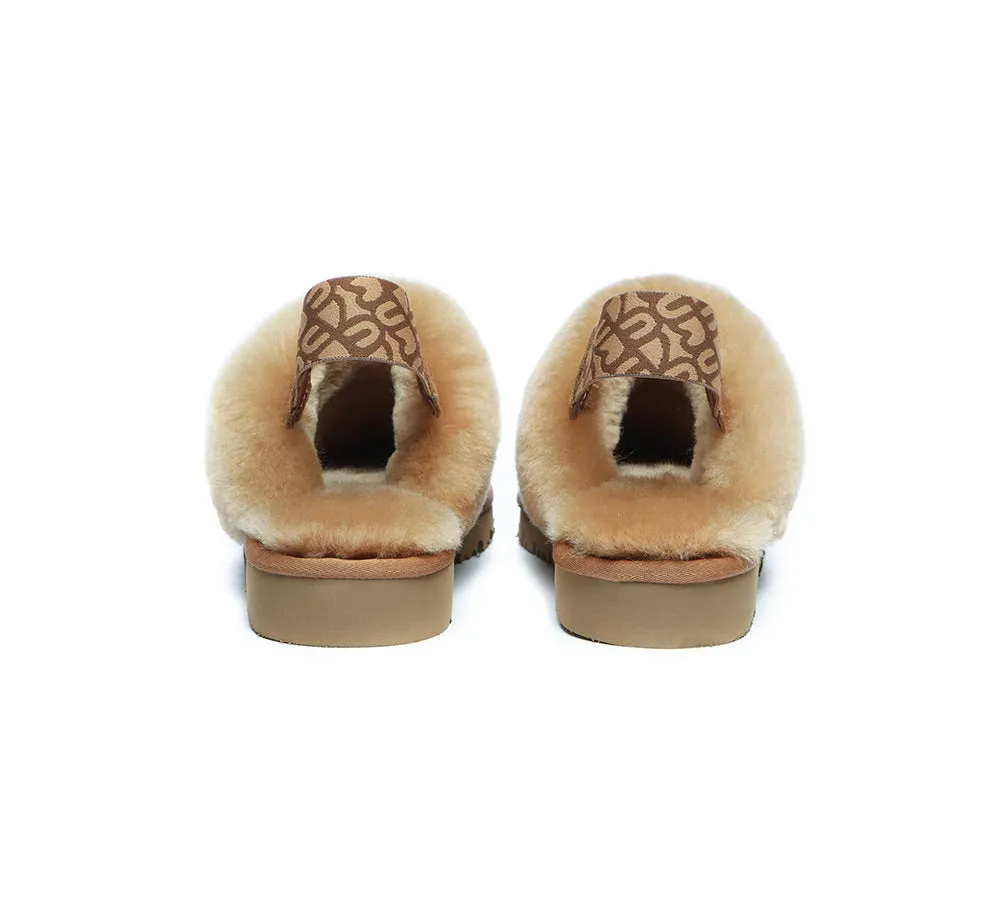 UGG Slippers Women Sheepskin Wool Removable Strap Slingback Nonslip Shoes Corduroy