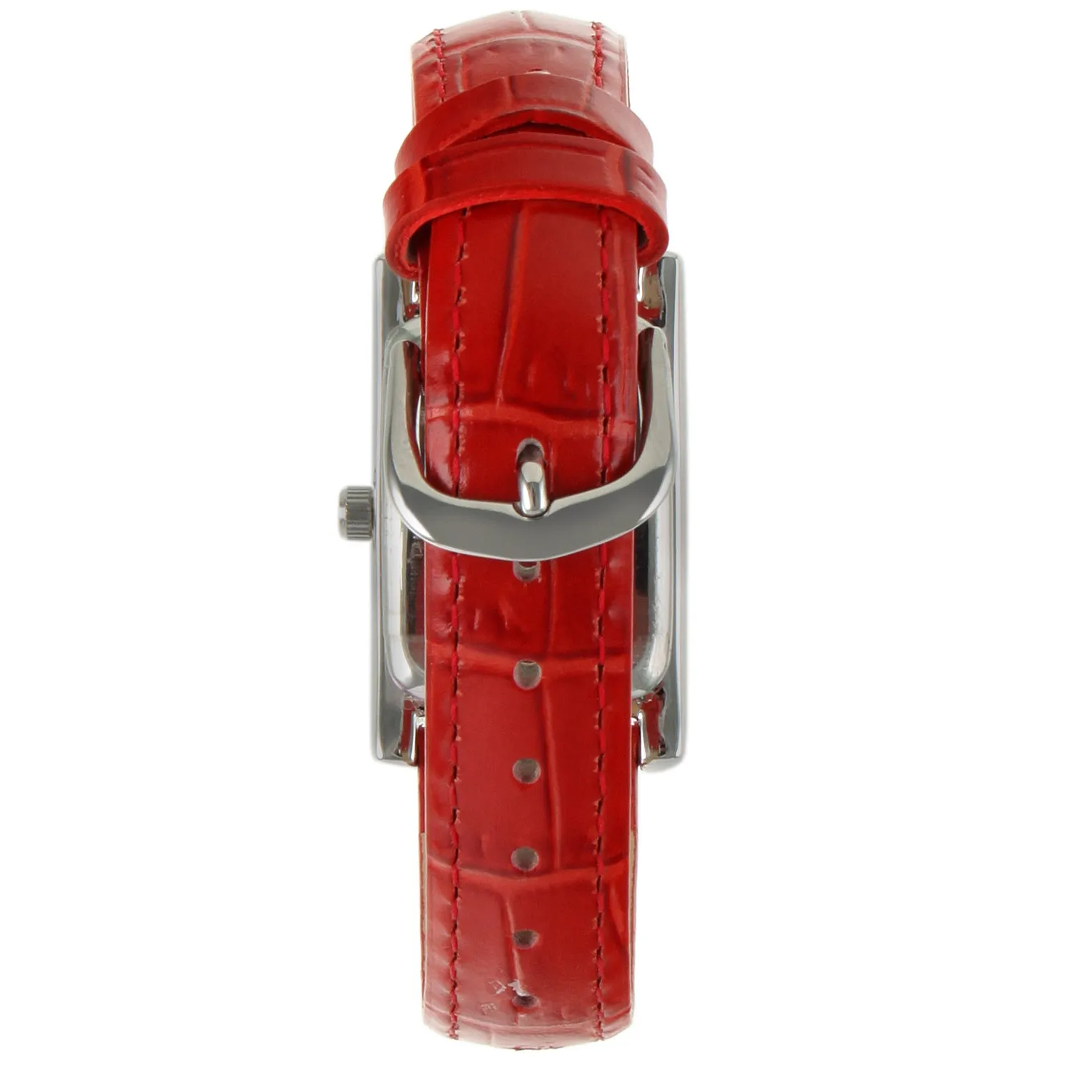 Women's Watch 34x20mm Contour Dress Red Leather Strap